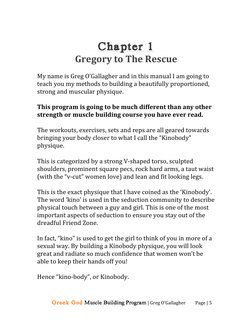 Greek God Muscle Building Program	  |	  Greg	  O’Gallagher	  	  	  	  	  	  	  	  	  Page	  |	  5	  	  
	  