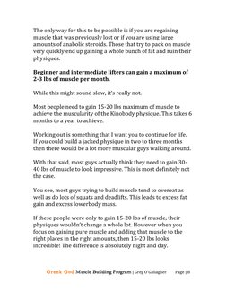 Greek God Muscle Building Program	  |	  Greg	  O’Gallagher	  	  	  	  	  	  	  	  	  Page	  |	  8	  	  
	  