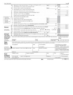 Form 1040 (2019)
Page 2
12a
Tax (see inst.) Check if any from Form(s): 1
8814 2
4972
3
12a
b 
Add Schedule 2, line 3, and lin