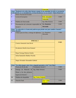 Noblecilla 
Frase: “Sembrad en los niños ideas buenas, aunque no las entiendan; los años se encargarán 
de descifrarlas en su