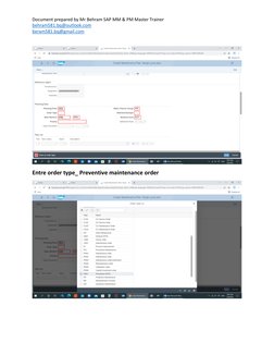 Single Cycle Maintenance Plan in SAP PM | PDF | Business | Information ...