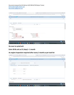 Single Cycle Maintenance Plan in SAP PM | PDF | Business | Information ...
