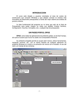 - 1 - 
 
INTRODUCCION 
 
 
El curso está dirigido a usuarios orientados al área de costos de 
construcción que conocen Wind