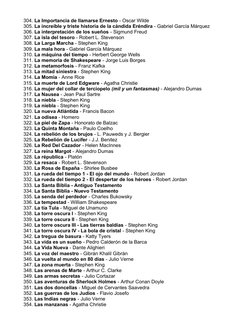 304. La Importancia de llamarse Ernesto - Oscar Wilde
305. La increíble y triste historia de la cándida Eréndira - Gabriel Ga