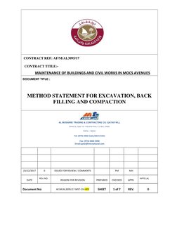 Excavation Method Statement for MOCS | PDF | Sand | Civil Engineering