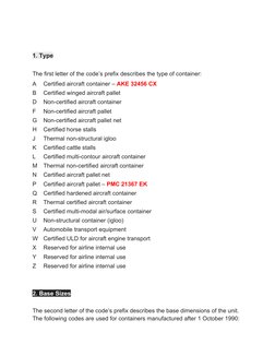 Uld Number Understanding ULD Identification Codes | PDF | Freight Transport ...