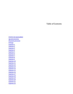 Table of Contents
PUNTO DE EQUILIBRIO
Agradecimientos
Dramatis personae
Prólogo
Capítulo 1
Capítulo 2
Capítulo 3
Capítulo 4
C