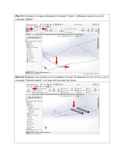 Paso 13. Cerramos el croquis utilizando el comando “Línea” y dibujamos una curva con el 
comando “Spline”.