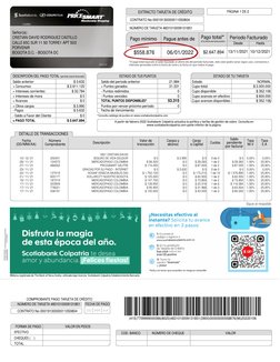 EXTRACTO TARJETA DE CRÉDITO
PÁGINA 1 DE 2
CONTRATO No 00019130000011050804
NÚMERO DE TARJETA 4831010009131851
Señor(a):
CRIST
