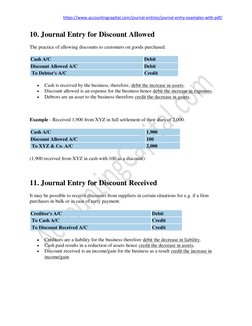 Discount Received Journal Entry Example Journal Entry Examples in Accounting | PDF | Debits And Credits | Accrual