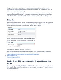 Field Selection in SAP MM Debugging Guide | PDF | Invoice | Software ...