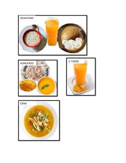 DESAYUNO
ALMUERZO
CENA
½ TARDE
