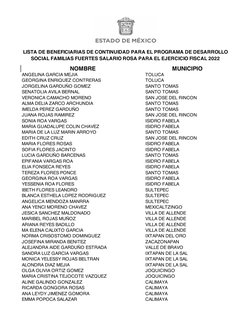 NOMBRE
MUNICIPIO
ANGELINA GARCIA MEJIA
TOLUCA
GEORGINA ENRIQUEZ CONTRERAS
TOLUCA
JORGELINA GARDUÑO GOMEZ
SANTO TOMAS
SENATOLI
