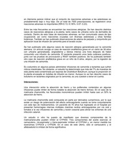 en Alemania parece indicar que el conjunto de reacciones adversas a las asteráceas es 
probablemente bajo o muy bajo. De un t