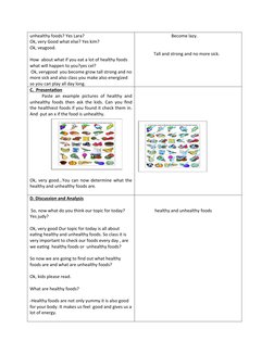 Healthy vs Unhealthy Foods Lesson Plan | PDF | Foods | Healthy Diet