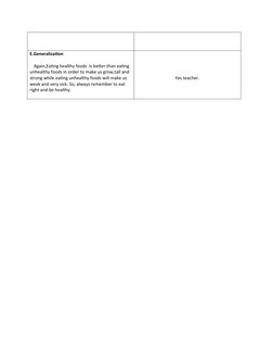 Healthy vs Unhealthy Foods Lesson Plan | PDF | Foods | Healthy Diet