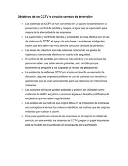 Objetivos de un CCTV o circuito cerrado de televisión

Los sistemas de CCTV se han convertido en un apoyo fundamental en la