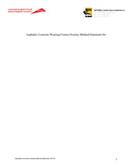 Asphaltic Concrete Overlay Method Statement | PDF | Road Surface | Asphalt