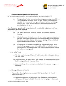 Asphaltic Concrete Overlay Method Statement | PDF | Road Surface | Asphalt