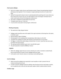 Cabbage Production Guide and Techniques | PDF | Cabbage | Soil
