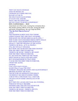 THEY SAY HAVE COURAGE
AND I’M TRYING TO
I’M RIGHT OUT HERE FOR YOU.
PLEASE LET ME IN.
WE ONLY HAVE EACH OTHER.
IT’S JUST YOU