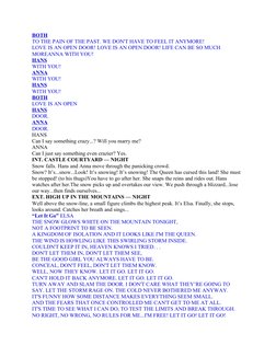 BOTH
TO THE PAIN OF THE PAST. WE DON'T HAVE TO FEEL IT ANYMORE!
LOVE IS AN OPEN DOOR! LOVE IS AN OPEN DOOR! LIFE CAN BE SO MU
