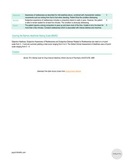 Barnes Akathisia Rating Scale Guide | PDF | Epidemiology ...