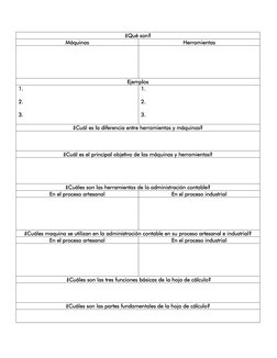 ¿Qué son? 
Máquinas 
Herramientas 
 
 
 
 
 
 
 
Ejemplos 
1. 
2. 
3. 
1. 
2. 
3. 
¿Cuál es la diferencia entre herramientas
