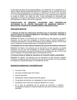 La Secretaría de Salud de la Ciudad de México, con fundamento en lo establecido en la 
“Norma Oficial Mexicana NOM-034-SSA3-2