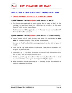 MACP Pay Fixation Options Explained | PDF | Government | Economies