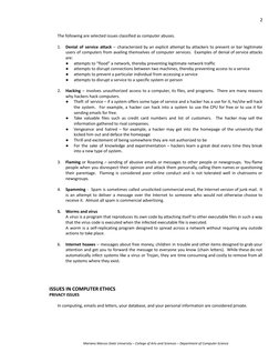 Computer Ethics | PDF | Security Hacker | Copyright Infringement