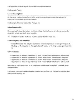 Types of Fits: Clearance, Transition, Interference | PDF | Engineering ...