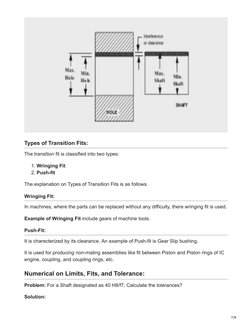 Types of Fits: Clearance, Transition, Interference | PDF | Engineering ...