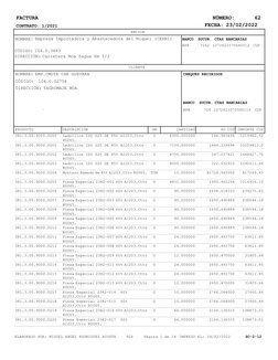 PU CUP 
CANTIDAD 
IMPORTE CUP  
PRODUCTO 
CTAS BANCARIAS 
SUCUR. 
BANCO 
CUP 
BPA 
 7262  1272621070640012 
CHEQUES RECIBIDOS