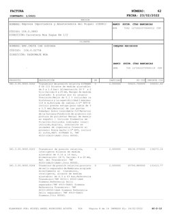 PU CUP 
CANTIDAD 
IMPORTE CUP  
PRODUCTO 
CTAS BANCARIAS 
SUCUR. 
BANCO 
CUP 
BPA 
 7262  1272621070640012 
CHEQUES RECIBIDOS