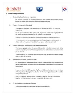 Material Transfer Inspection Material Receiving Inspection Procedure | PDF | Quality Assurance ...