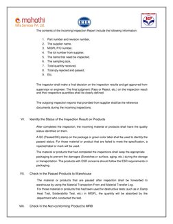 Material Transfer Inspection Material Receiving Inspection Procedure | PDF | Quality Assurance ...