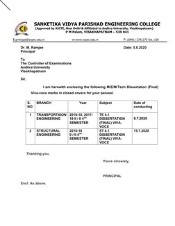 SANKETIKA VIDYA PARISHAD ENGINEERING COLLEGE
(Approved by AICTE, New Delhi & Affiliated to Andhra University, Visakhapatnam).