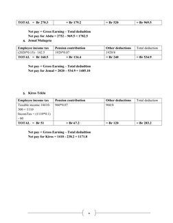 Ethiopian Payroll Calculation Guide | PDF | Payroll Tax | Income Tax