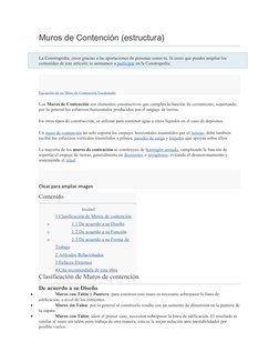 Muros de Contención (estructura)
La Construpedia, crece gracias a las aportaciones de personas como tú. Si crees que puedes a