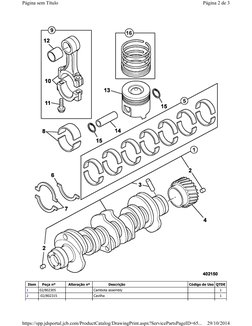 Item
Peça nº
Alteração nº
Descrição
Código de Uso QTDE
1
02/802305
Cambota assembly 
1
2
:02/802315
Cavilha 
1
Página 2 de 3