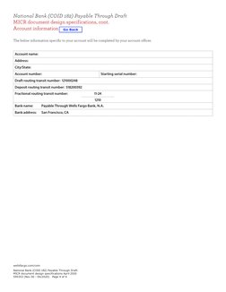 MICR Specifications for Wells Fargo Checks | PDF | Written ...