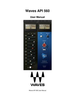 Waves API 560 User Manual | PDF | Equalization (Audio) | Computer Science