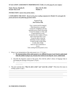  
EVALUATION/ ASSESSMENT/ PERFORMANCE TASK: (Use this page for your output.) 
 
Name: Pascua, Timothy B.
 
 
Date: Oct 29, 20