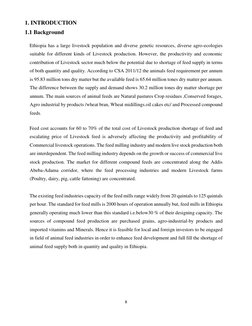 8
1. INTRODUCTION
1.1 Background
Ethiopia has a large livestock population and diverse genetic resources,