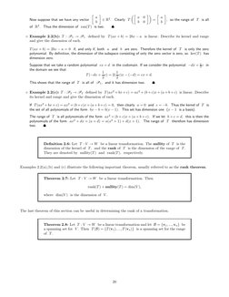 Kernel and Range of Linear Transformations | PDF | Linear Map | Linear ...