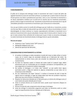  
9 
Diseño de guía: Profesor Erick Ferrer Fuentes 
EXPERIENCIA DE APRENDIZAJE: V 
Diagnóstico y reparación de sistema de ali