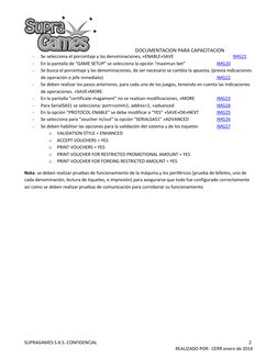 DOCUMENTACION PARA CAPACITACION 
SUPRAGAMES S.A.S. CONFIDENCIAL 
 
 
 
2 
REALIZADO POR:  CERR enero de 2014 
- 
Se selec