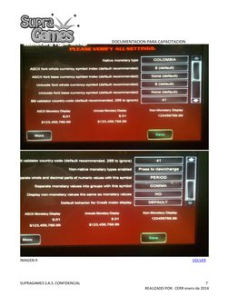 DOCUMENTACION PARA CAPACITACION 
SUPRAGAMES S.A.S. CONFIDENCIAL 
 
 
 
7 
REALIZADO POR:  CERR enero de 2014 
 
 
IMAGEN