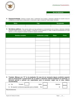 No. de referencia
4.
Empaque/embalaje